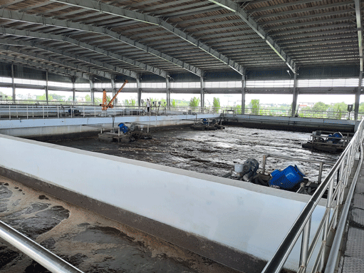 Hệ thống xử lý nước thải tại nhà máy xử lý nước thải Thuận An